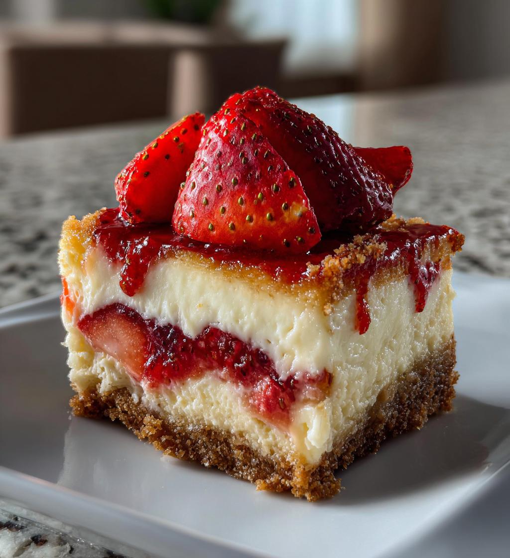 strawberry cheesecake dump cake - detail 1