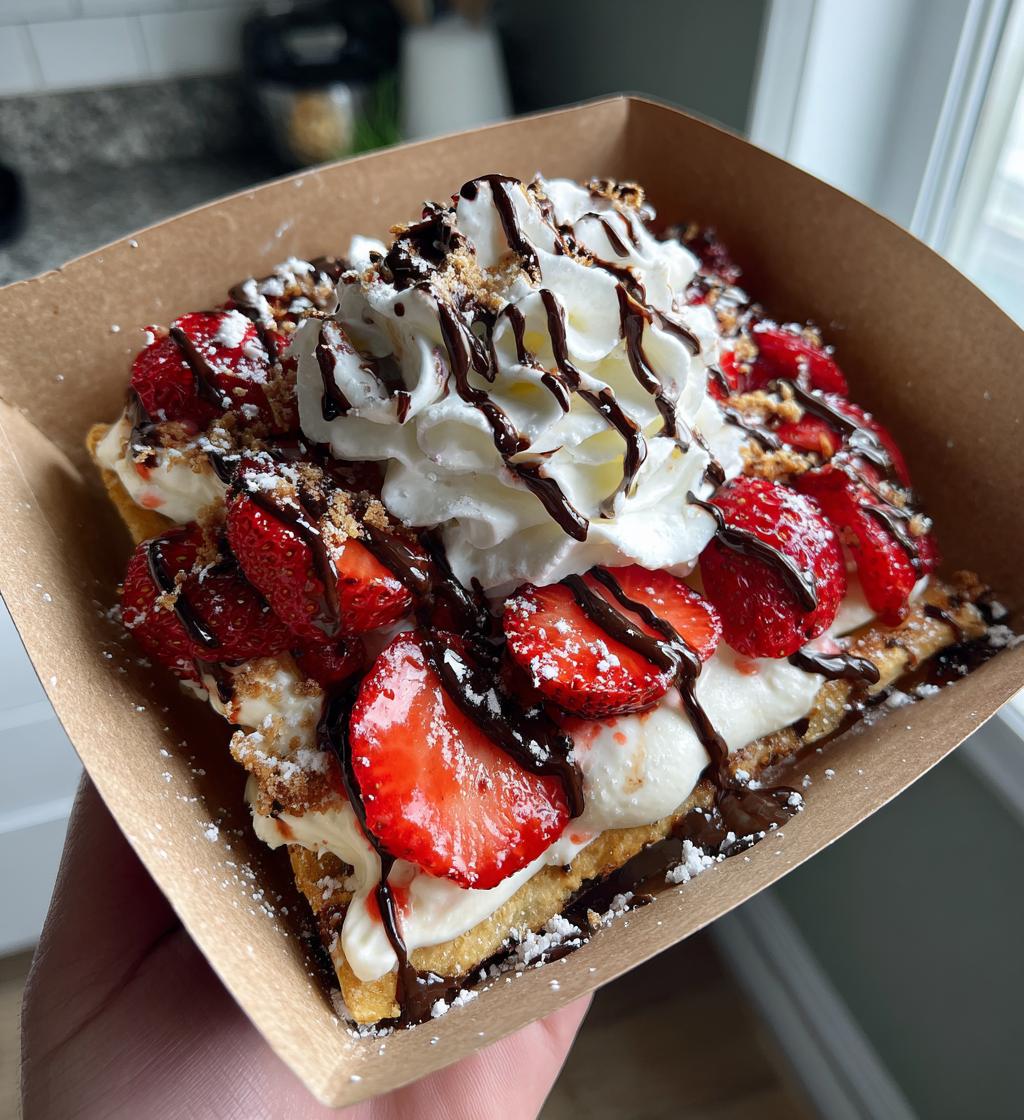 strawberry cheesecake nachos box