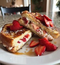 strawberry cheesecake stuffed french toast