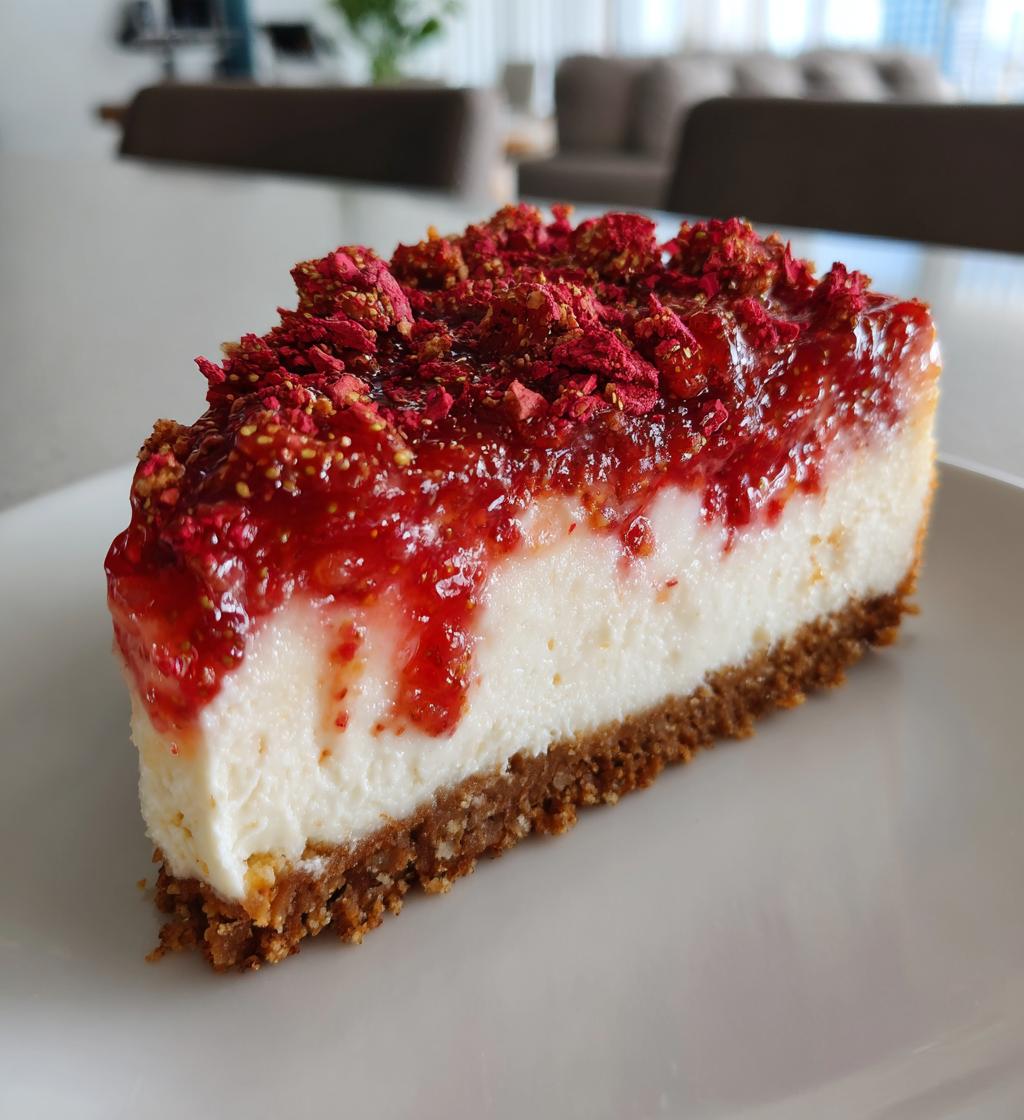 strawberry crunch cheesecake