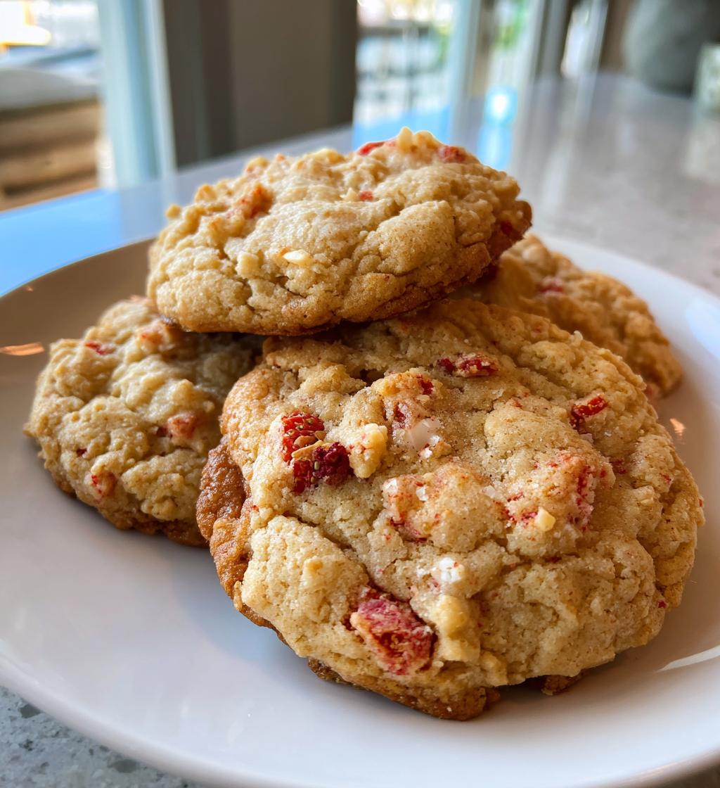 strawberry crunch cookies - detail 1