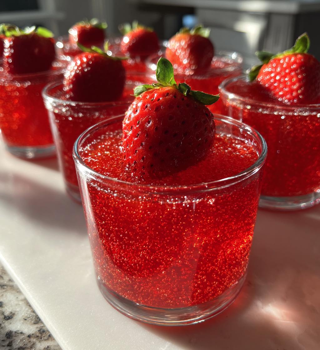 strawberry daiquiri jello shots recipe - detail 1