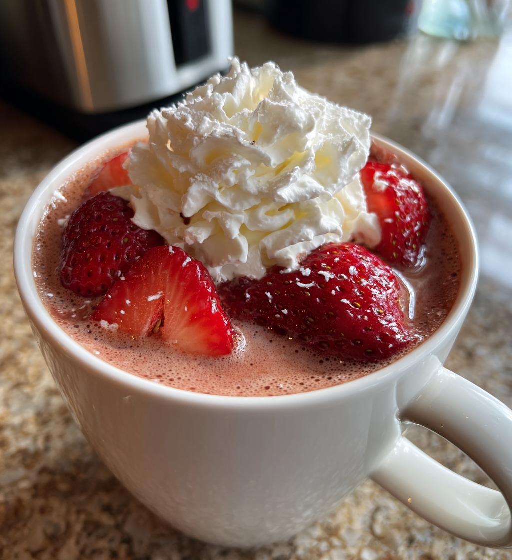 strawberry hot chocolate