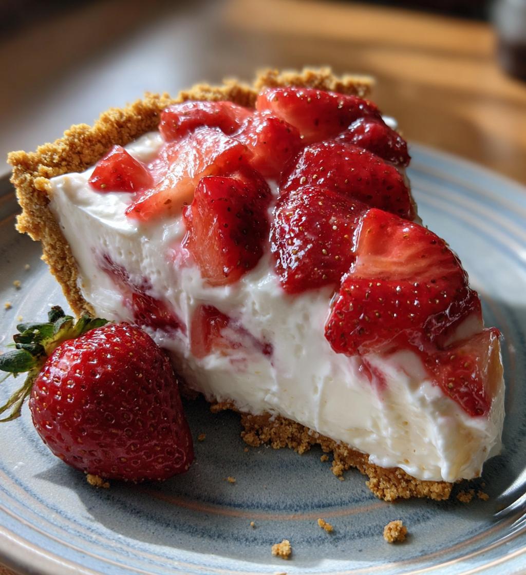 strawberry icebox pie