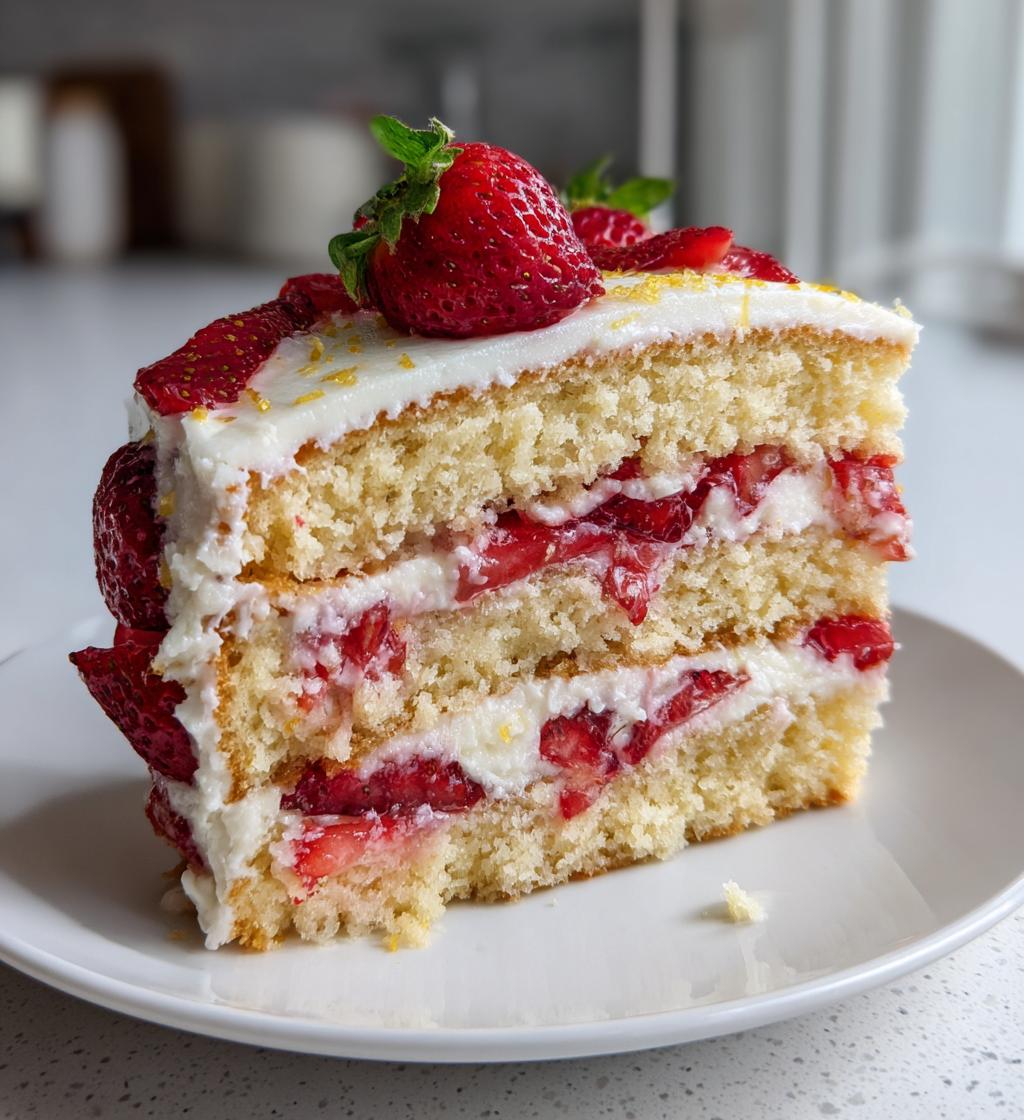 strawberry lemon cake