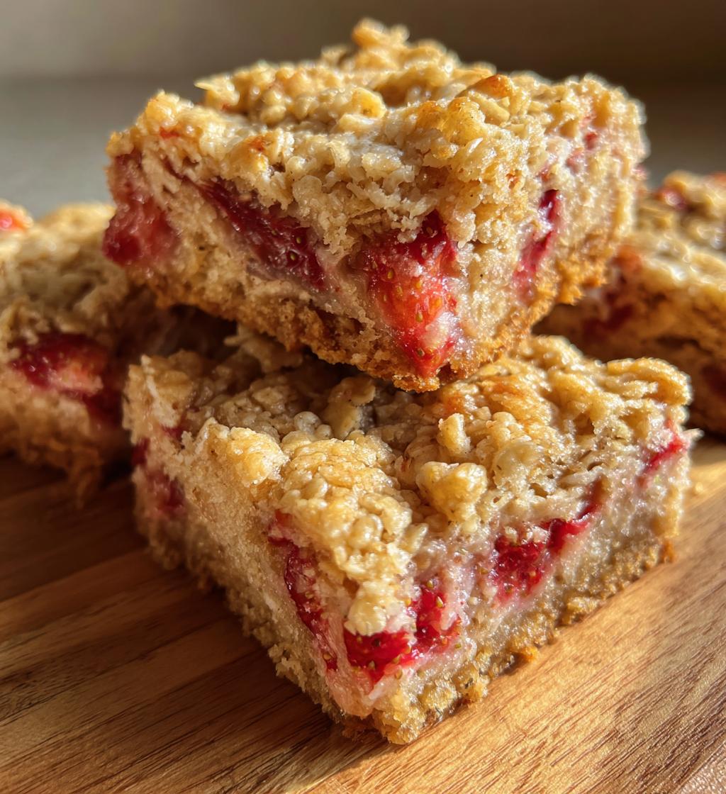 strawberry oatmeal bars