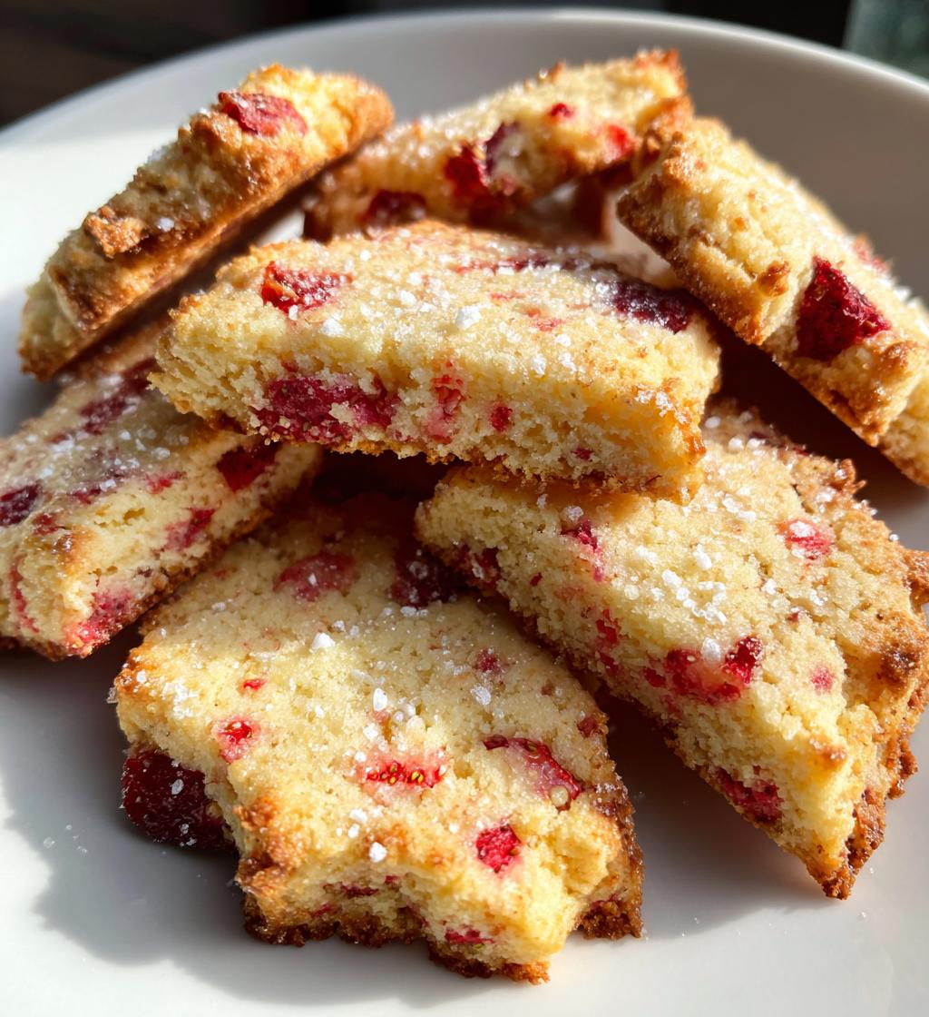strawberry shortbread cookies - detail 1