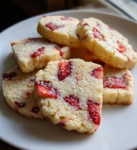 strawberry shortbread cookies