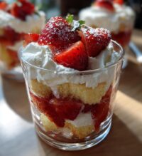 strawberry shortcake trifles