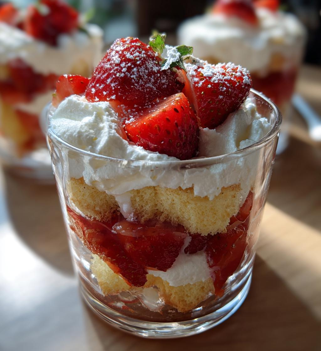 strawberry shortcake trifles