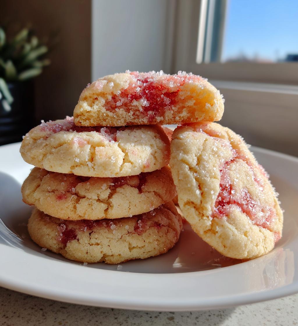 strawberry sugar cookies