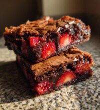 strawberry sweetheart brownies