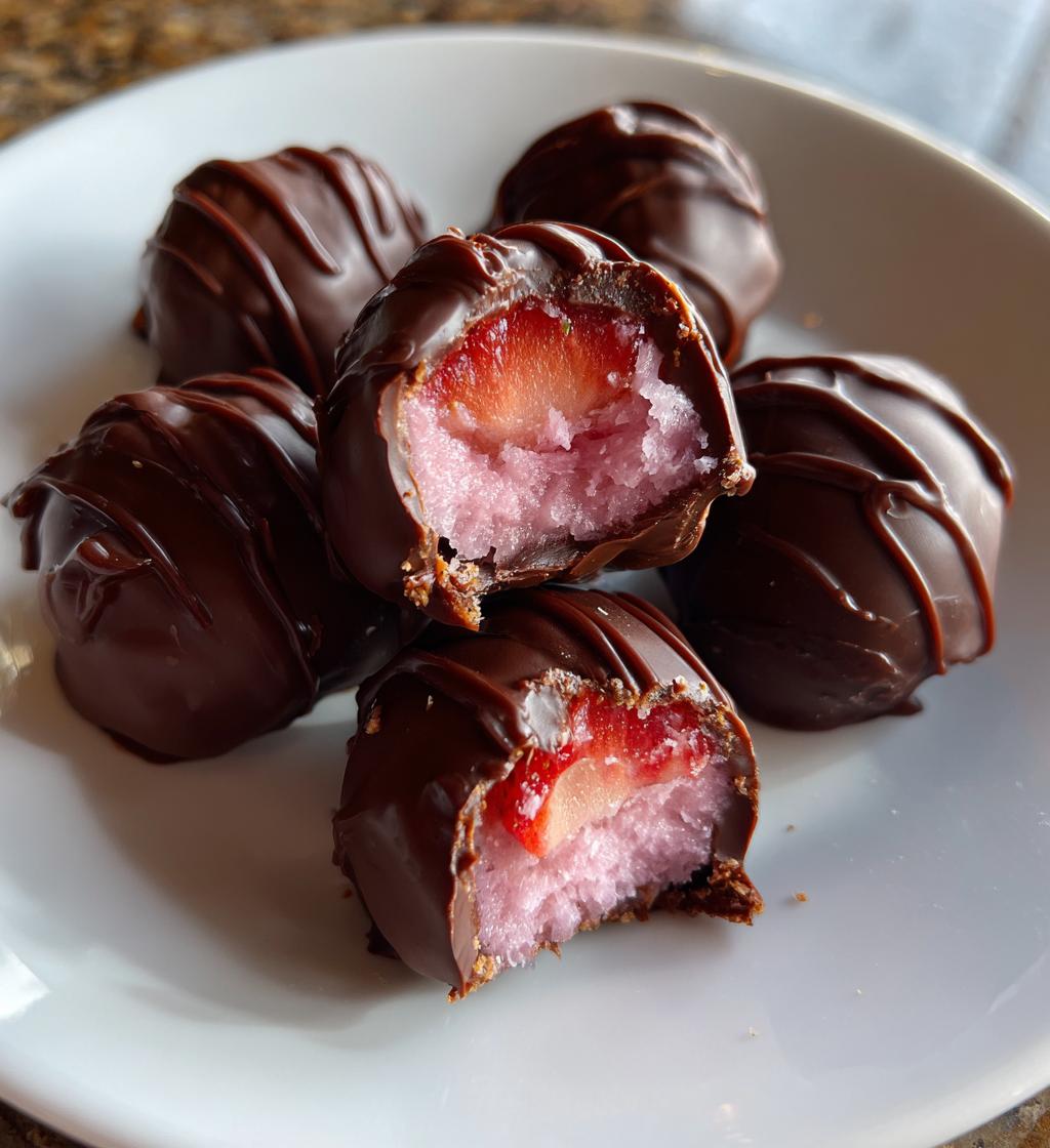 strawberry truffles - detail 1