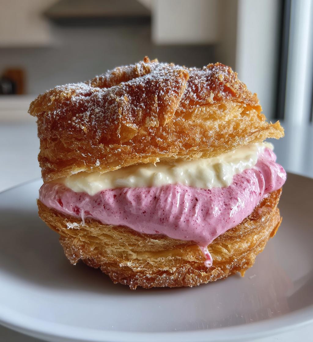 strawberry vanilla bean cronut - detail 1