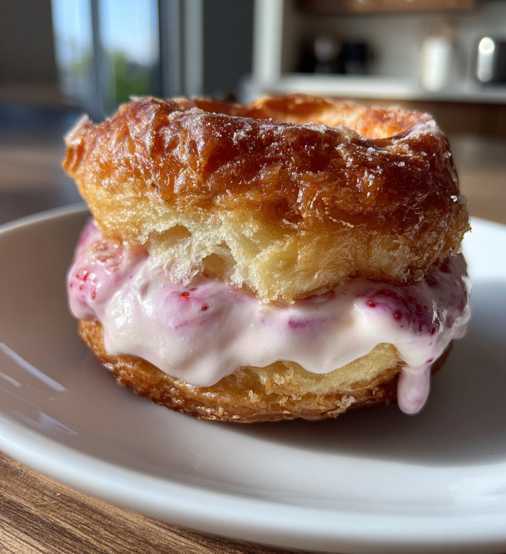 strawberry vanilla bean cronut