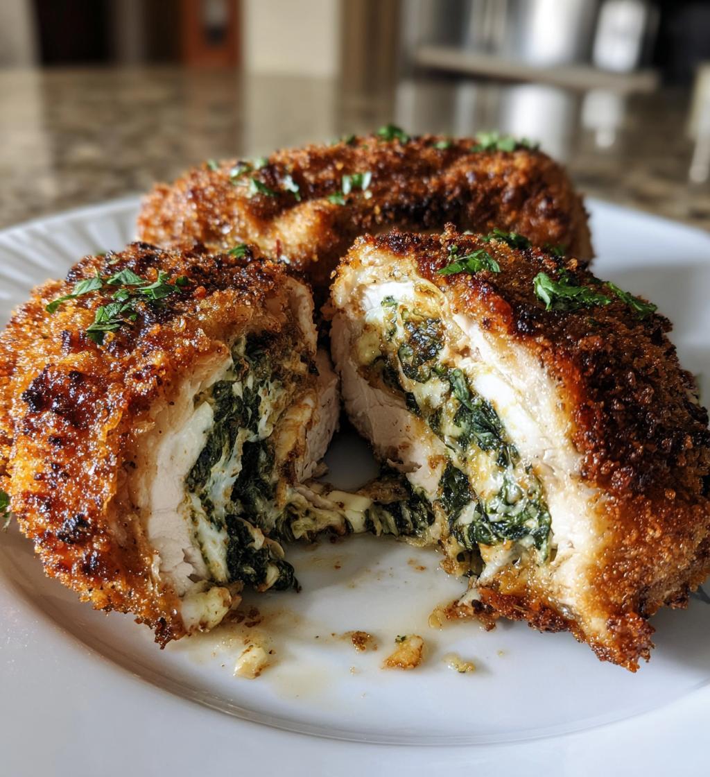 stuffed breaded chicken - detail 1