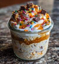 sugar cookie protein overnight oats