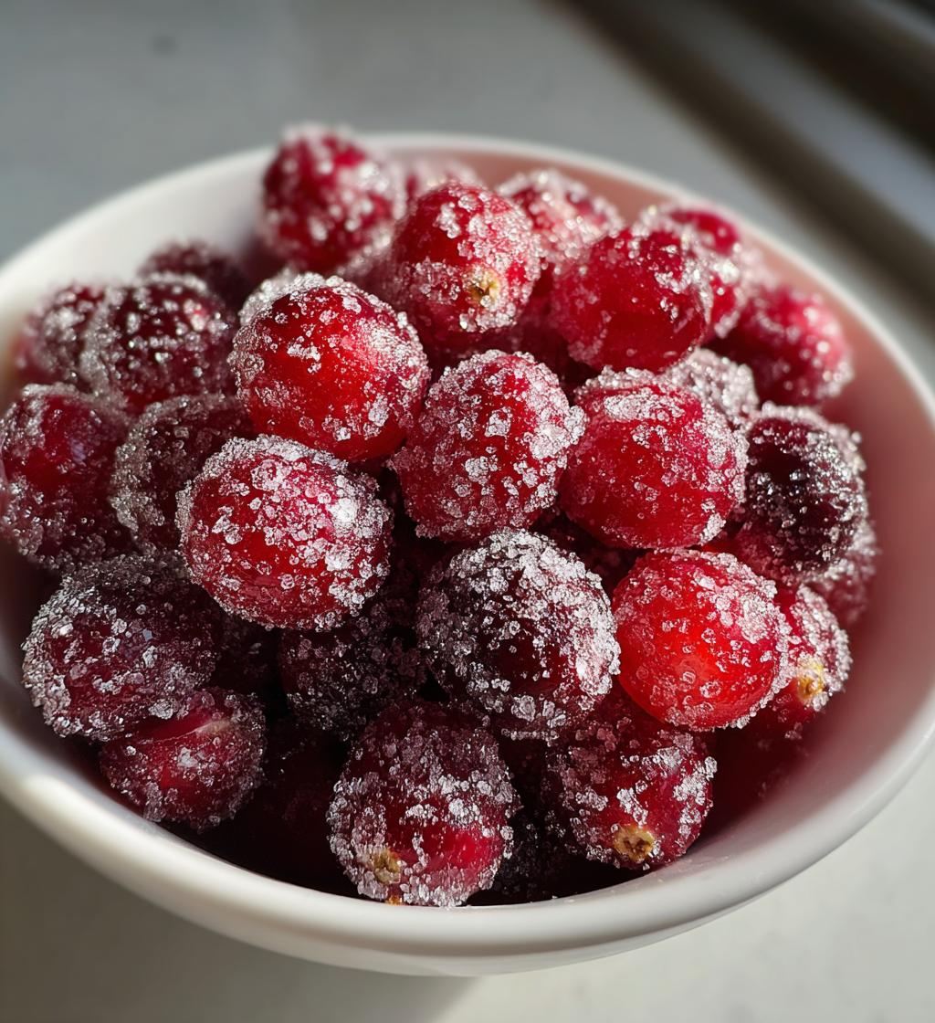 sugared cranberries - detail 1