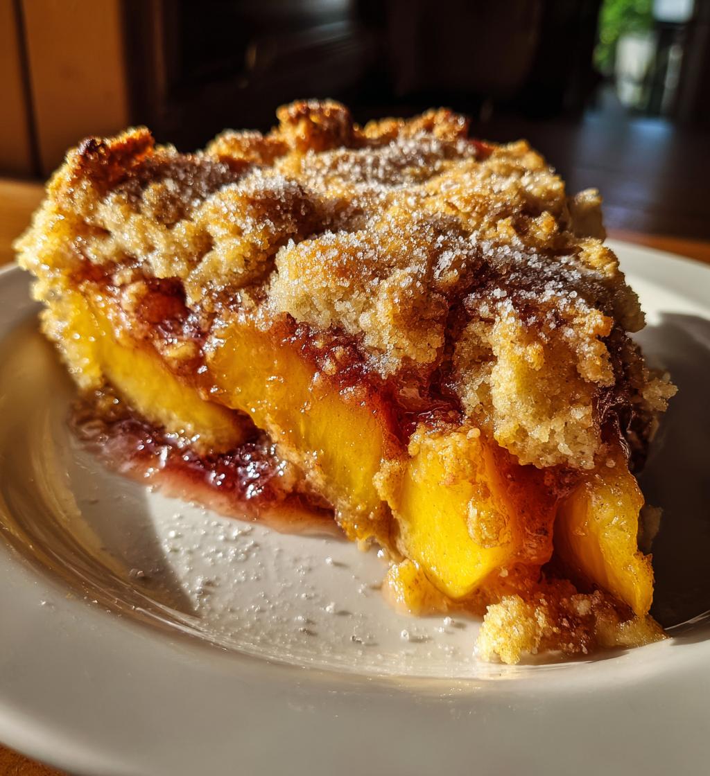 super easy peach cobbler - detail 1