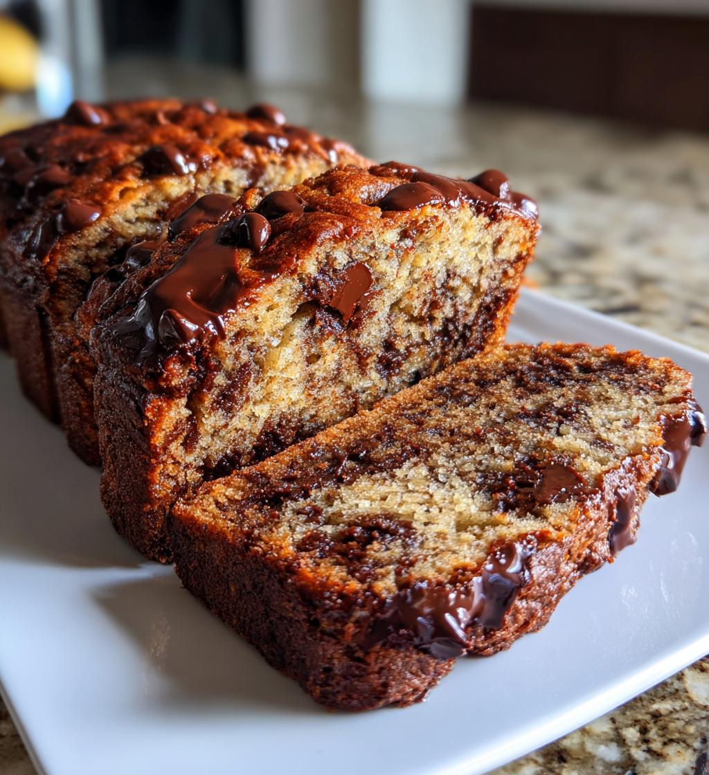 super moist chocolate chip banana bread - detail 1