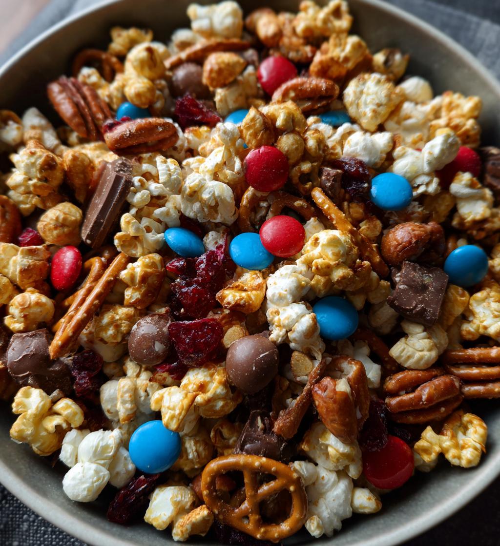 sweet and salty holiday snack mix