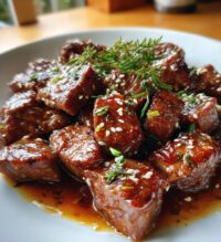 sweet and sticky steak bites
