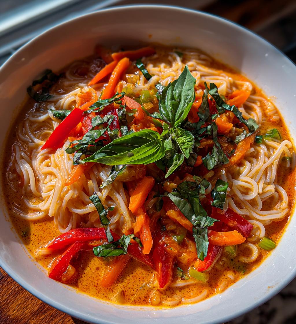thai red curry noodle soup