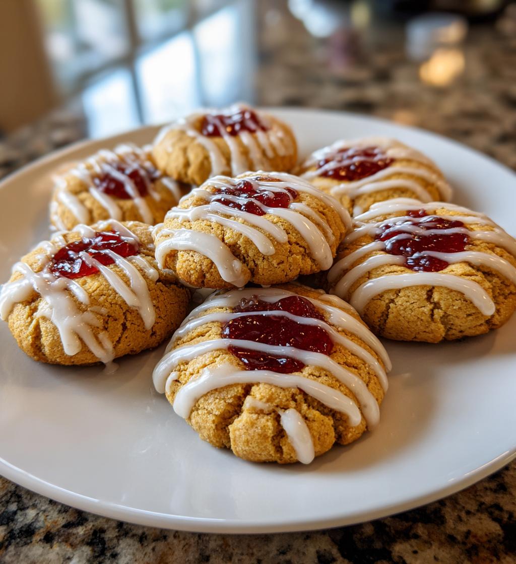 thumbprint cookies with icing - detail 1