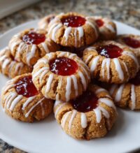 thumbprint cookies with icing