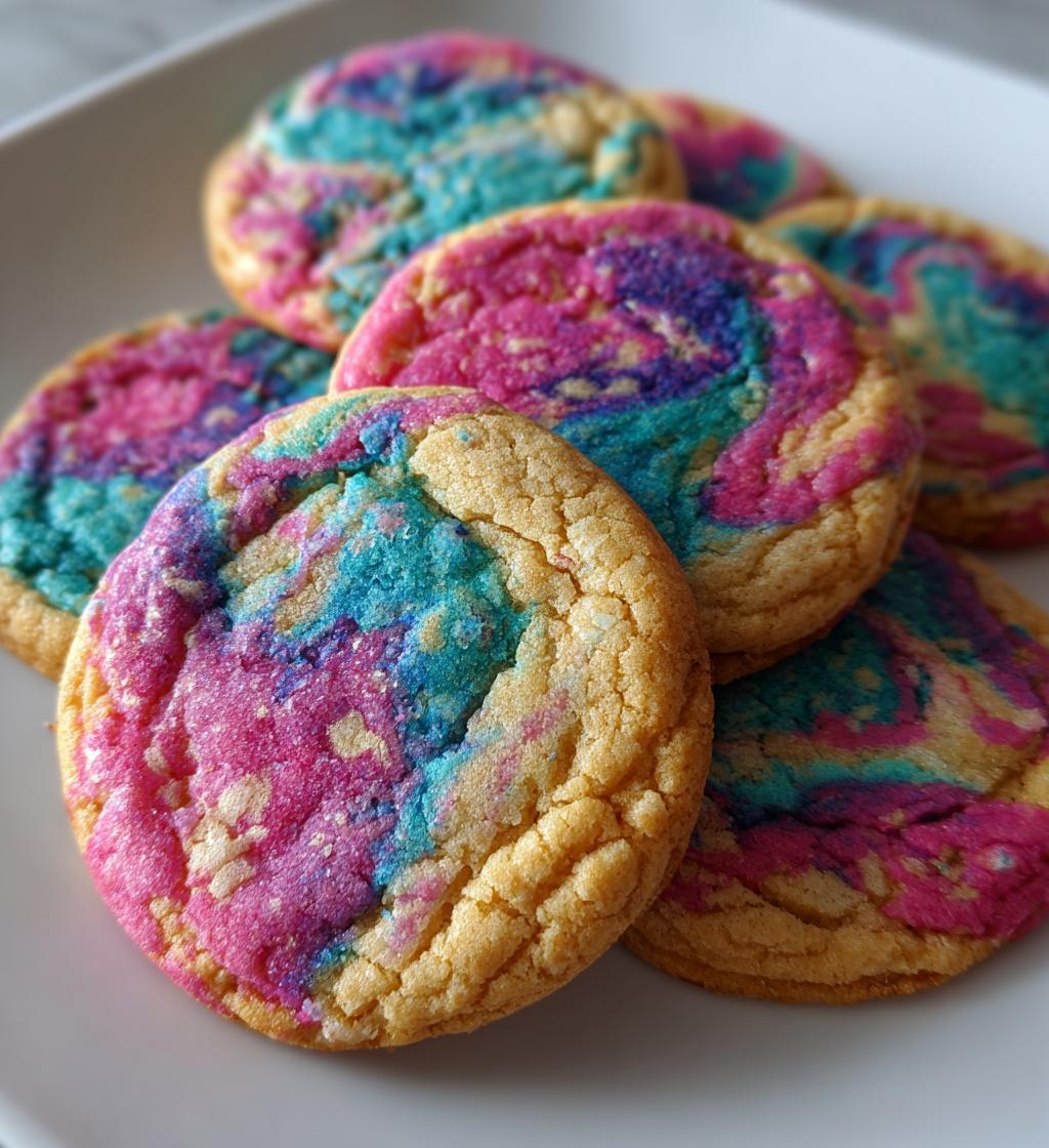 tie dye cookies - detail 1