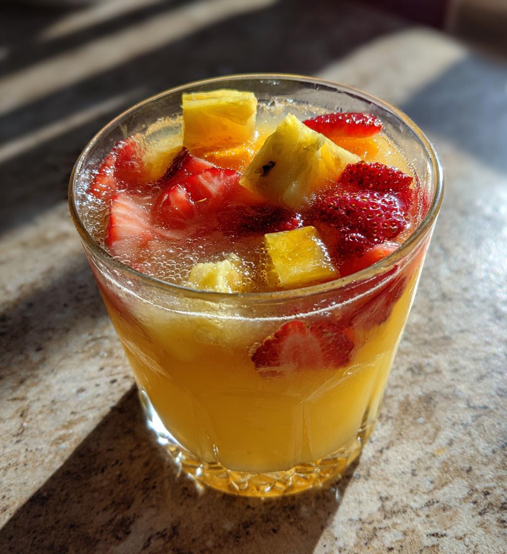 tropical pineapple lemonade punch - detail 1