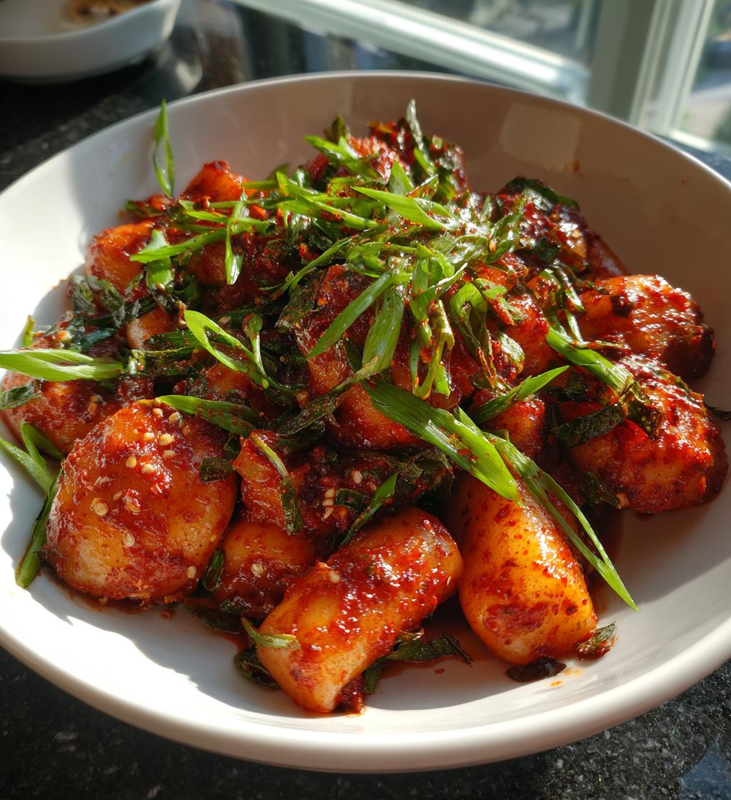 tteokbokki spicy korean rice cakes
