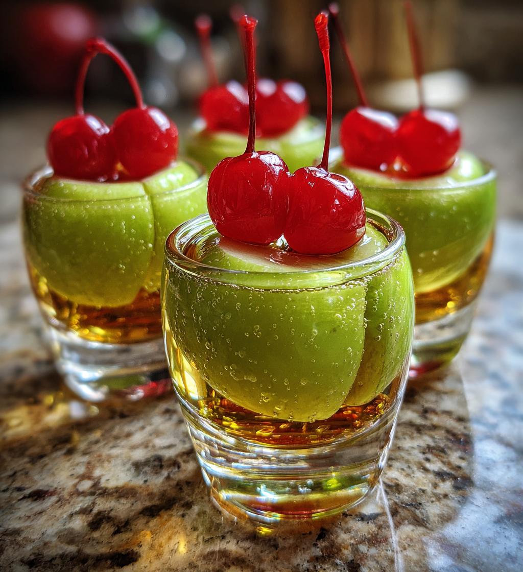 twisted candy apple shots - detail 1