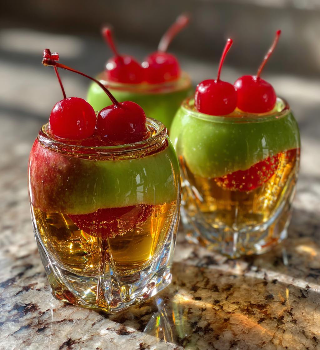 twisted candy apple shots