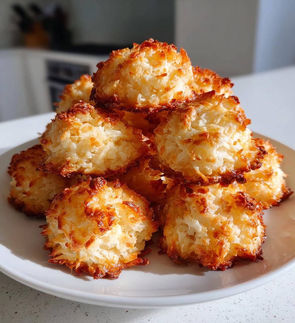 two ingredient coconut macaroons - detail 1