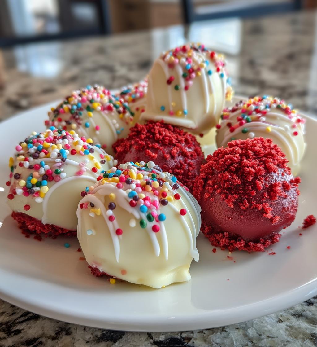 valentines day red velvet cake balls - detail 1