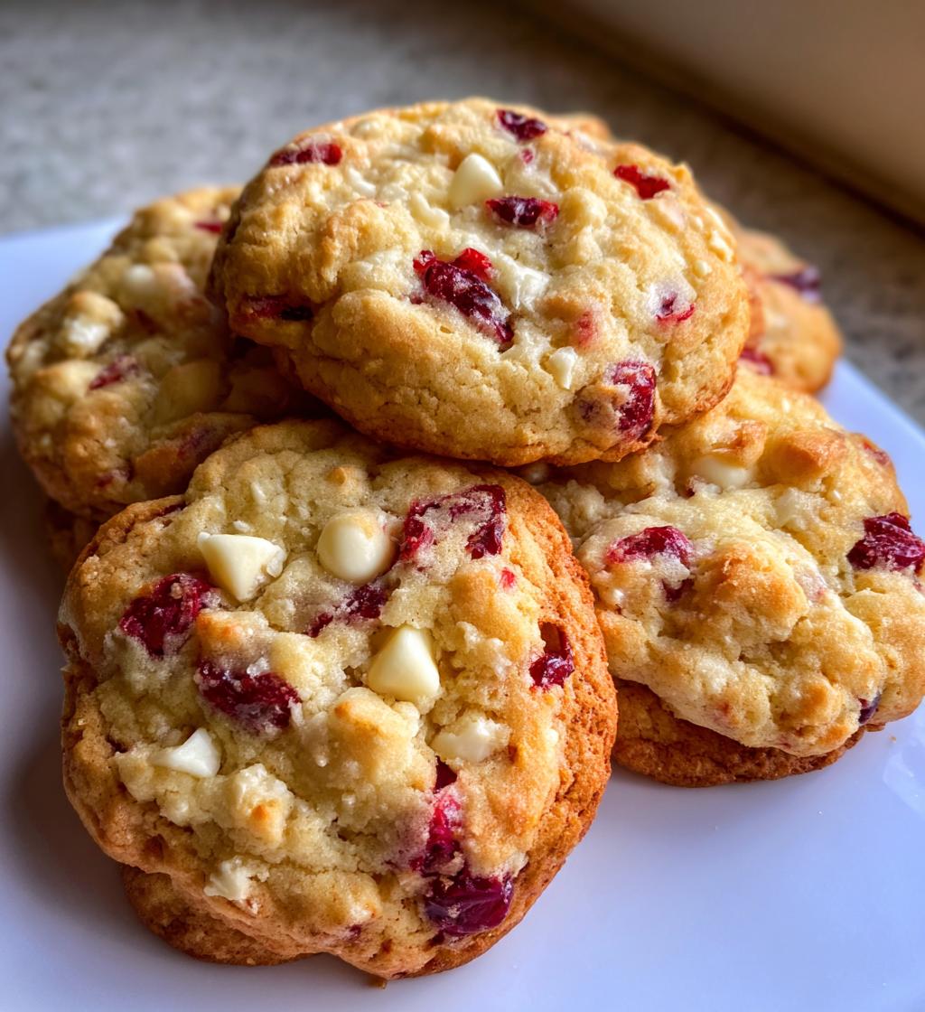 white chocolate cranberry cookies recipe