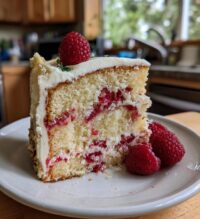 white chocolate raspberry cake