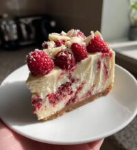 white chocolate raspberry cheesecake