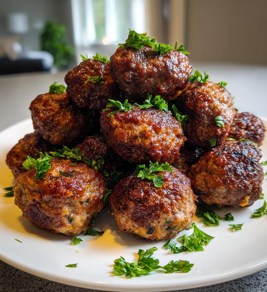 air fryer pork stuffing meatballs