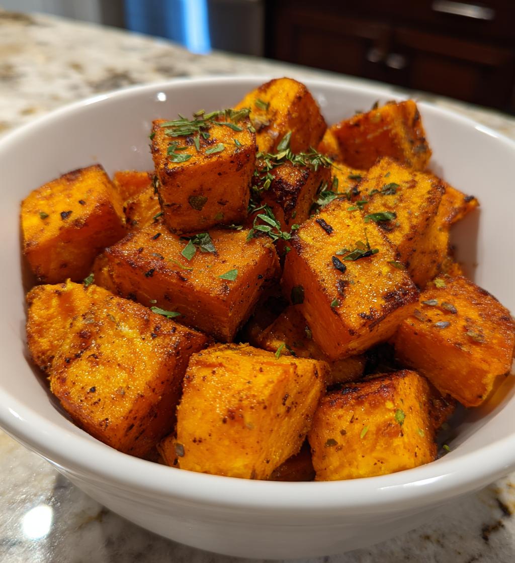 air fryer sweet potato cubes recipe
