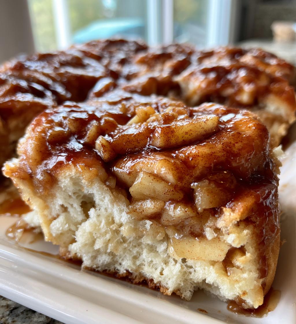 apple cinnamon roll bake - detail 1