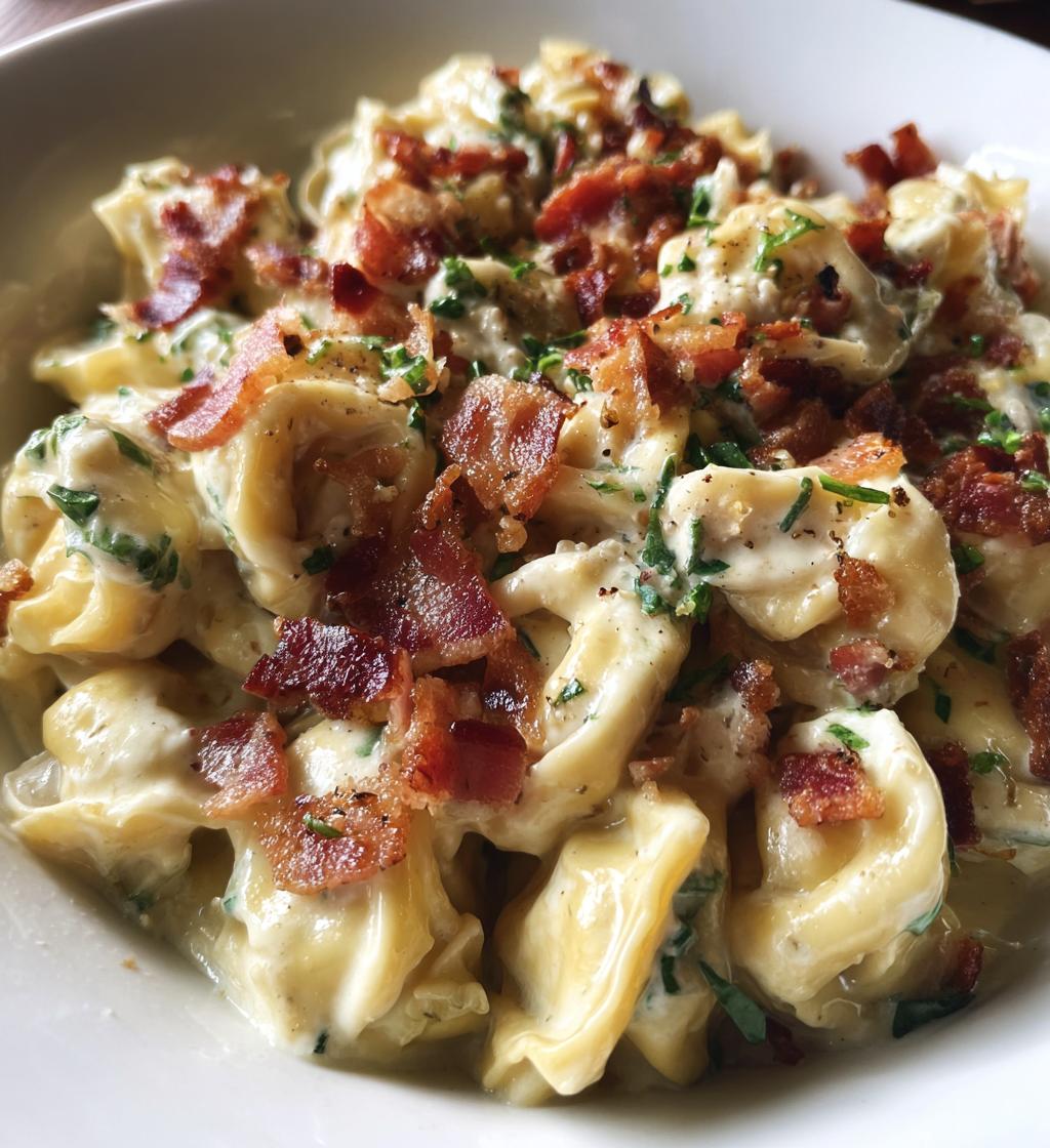 bacon tortellini alfredo