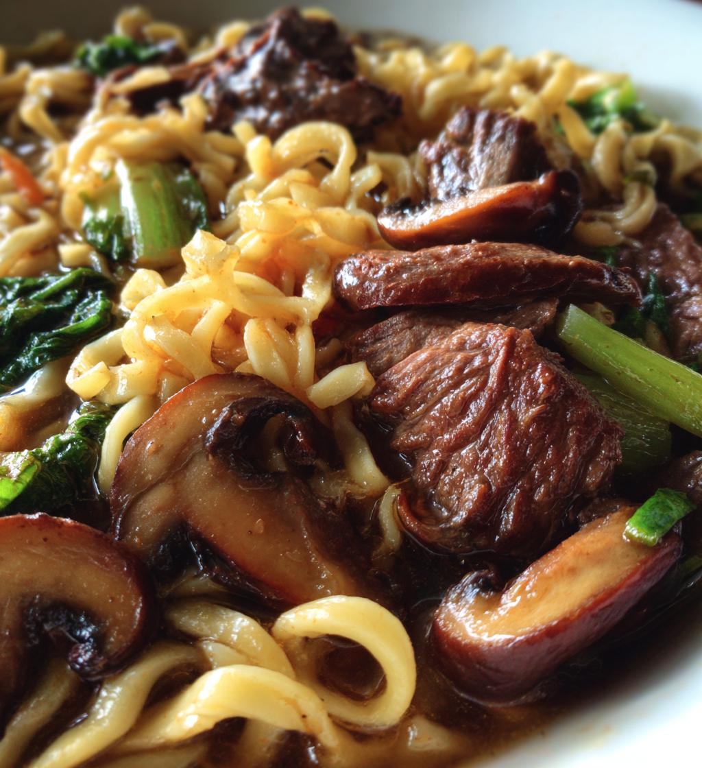 beef and noodles - detail 1