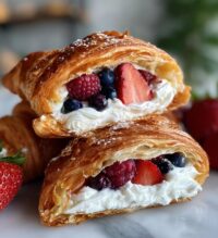berries and cream filled croissants