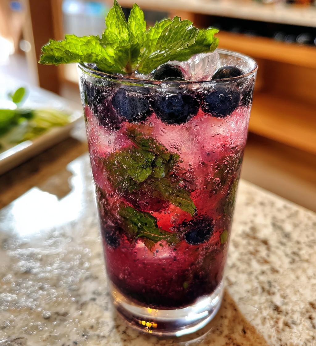 blueberry mojitos
