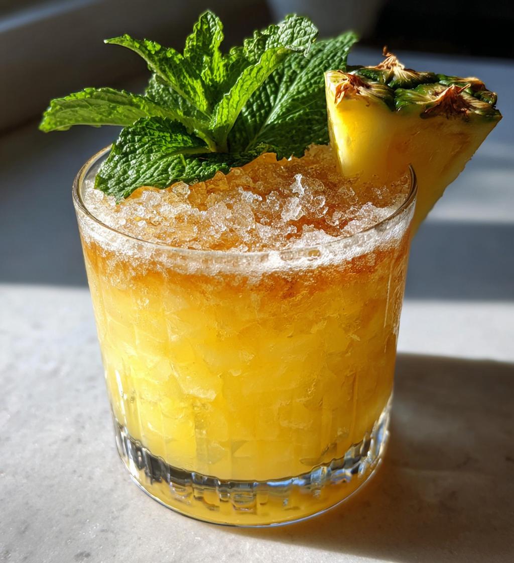 bourbon pineapple smash
