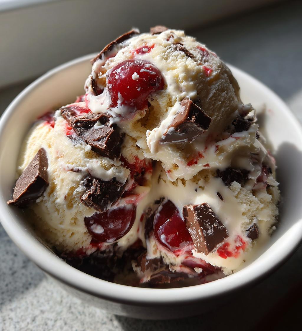 brandied cherry and chocolate chunk ice cream