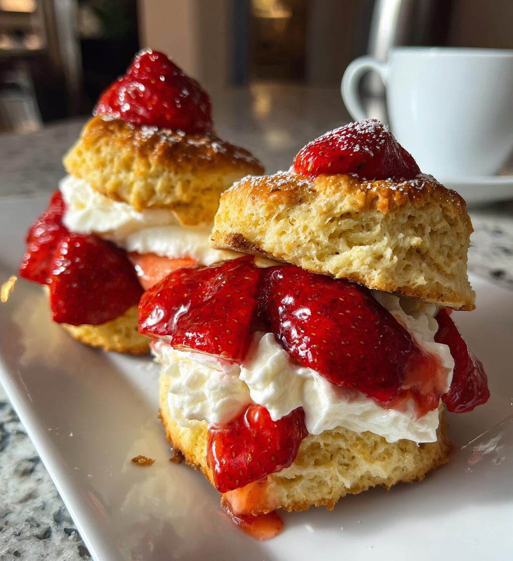 brandied strawberry shortcakes with malted whipped cream - detail 1