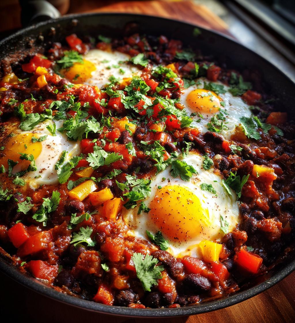 breakfast chili and eggs - detail 1